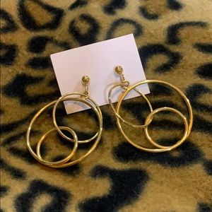 ~Vintage~ Gold Multiple Hoop Earrings